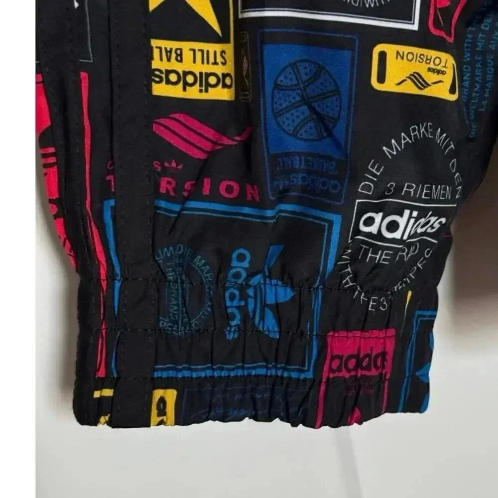 RARE Adidas Originals Men's Street Graphic Logo Windbreaker Hoodie Size M